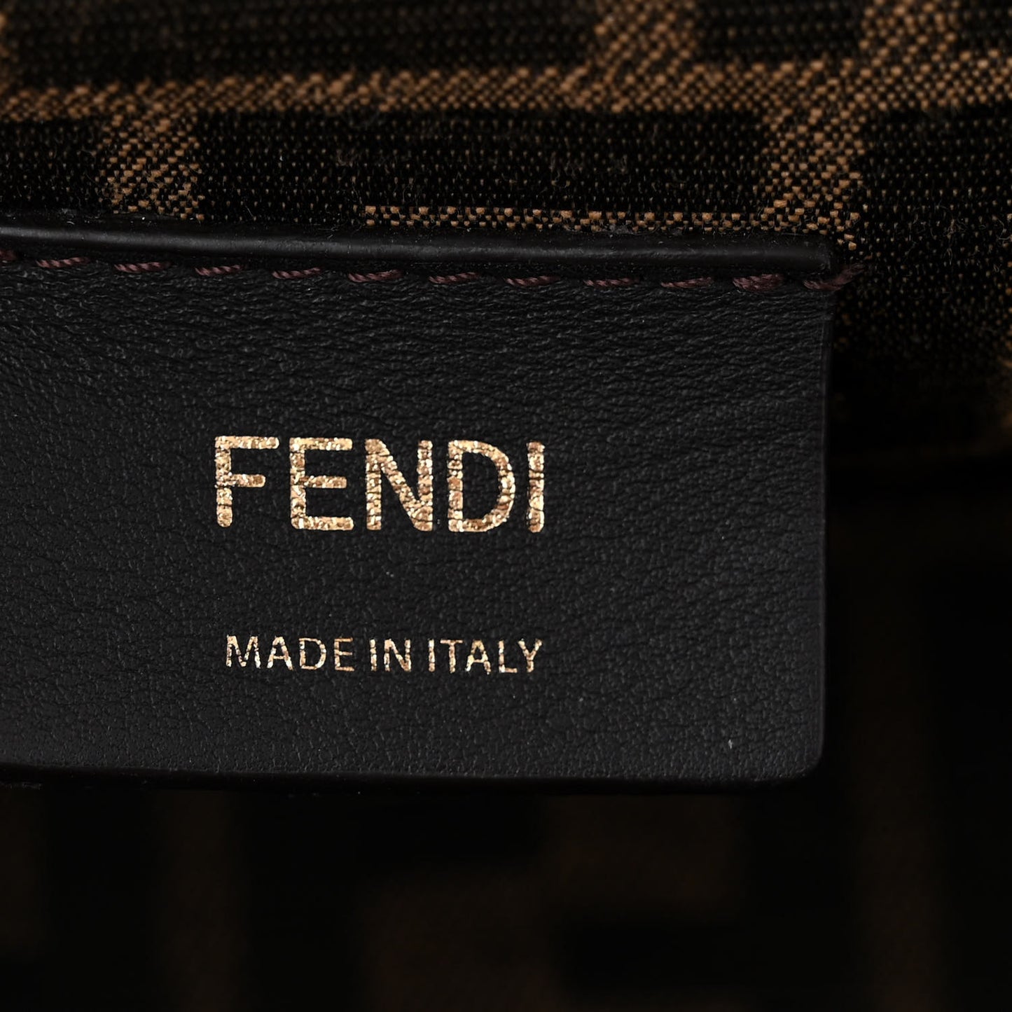 Shiny Nappa Small Fendi First Black