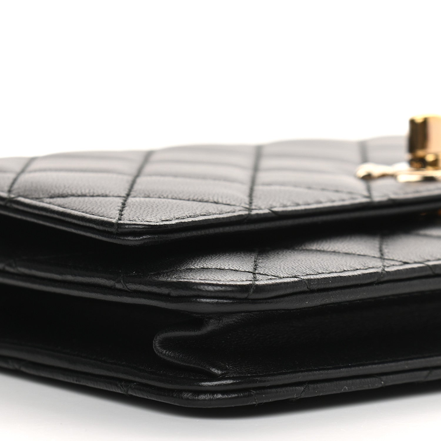 Chanel Lambskin Quilted Trendy CC Wallet On Chain WOC Black 8 of 9
