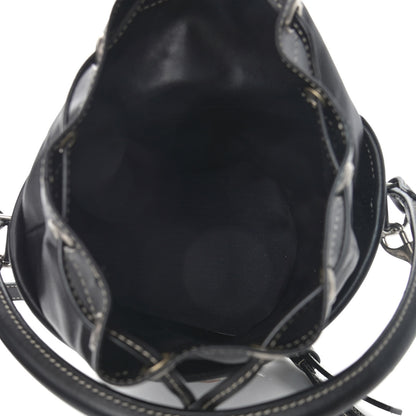 Saint Laurent Smooth Calfskin Studded Small Bahia Drawstring Bucket Bag Black Multicolor 5 of 10