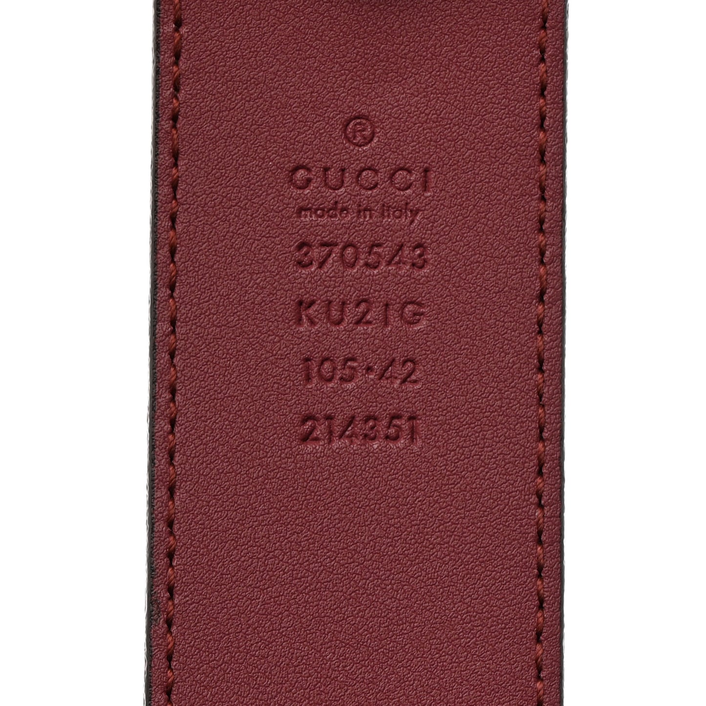 GG Supreme Monogram Blooms Moon Calfskin Interlocking G 37mm Belt 105 42 Beige Ebony Multicolor Dry Rose