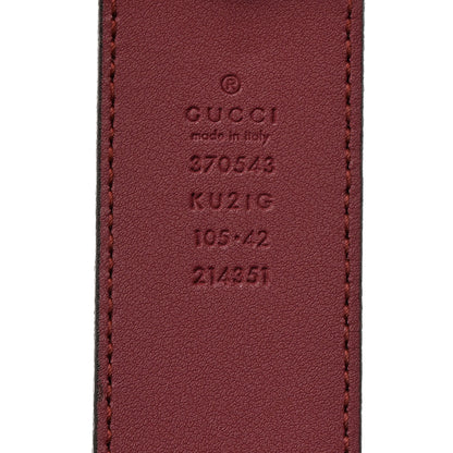Gucci GG Supreme Monogram Blooms Moon Calfskin Interlocking G 37mm Belt 105 42 Beige Ebony Multicolor Dry Rose 3 of 5