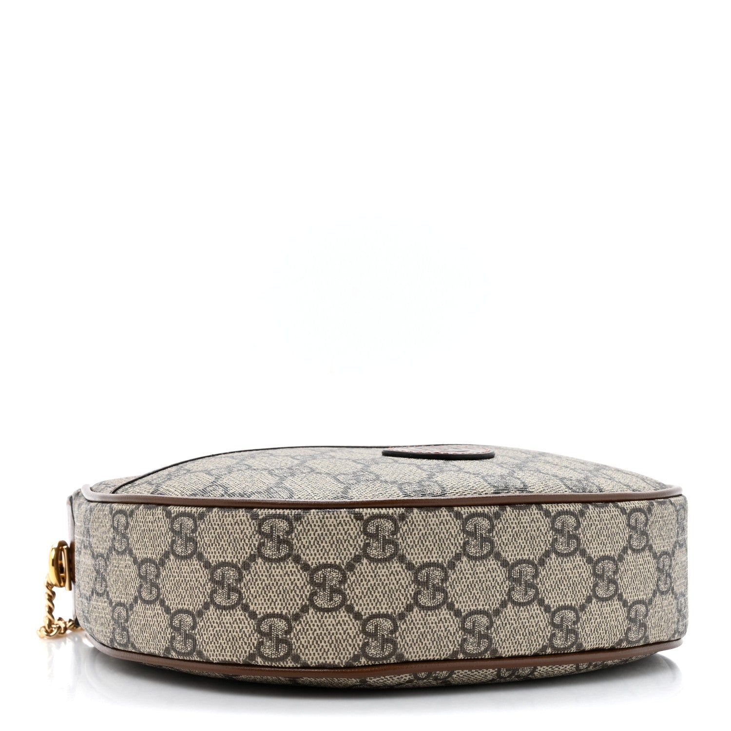 Gucci GG Supreme Monogram Azalea Calfskin Mini Retro Interlocking G Half Moon Bag Beige Ebony Brown Sugar 4 of 10