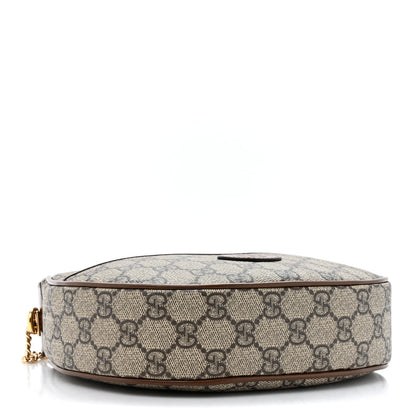 Gucci GG Supreme Monogram Azalea Calfskin Mini Retro Interlocking G Half Moon Bag Beige Ebony Brown Sugar 4 of 10