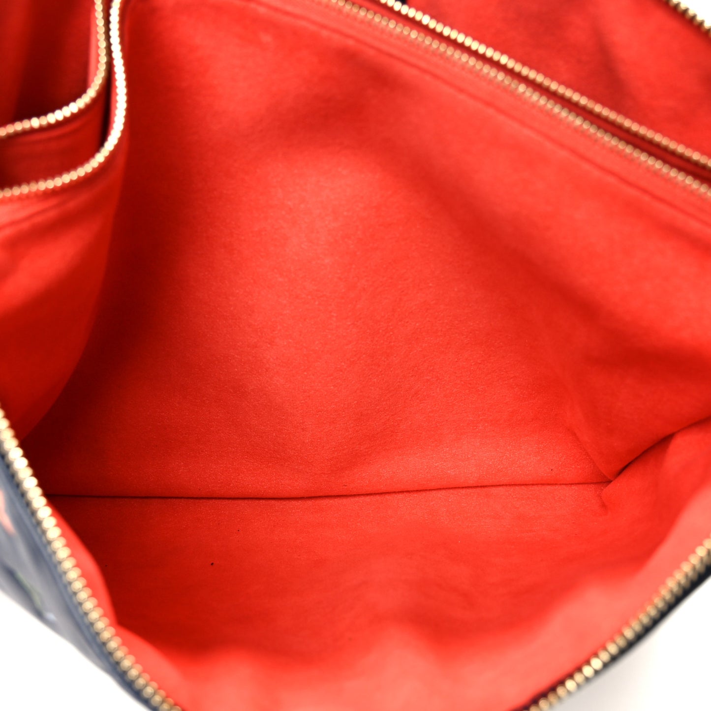 Lambskin Embossed Monogram LV Garden Coussin MM Navy Blue