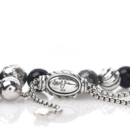 David Yurman Sterling Silver Black Onyx Hematite 8mm Elements Bead Bracelet 4 of 4