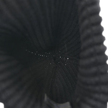 Chanel Cashmere Beaded Sequin Logo Beanie Hat Black 4 of 6