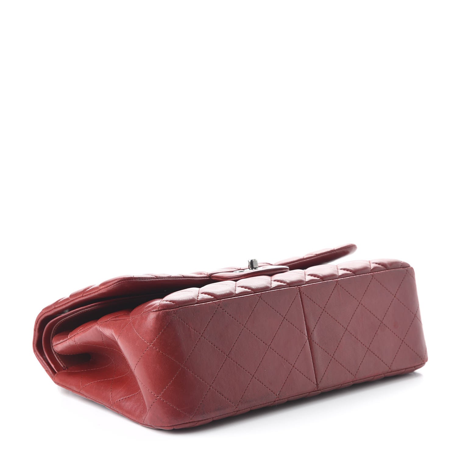 Chanel Lambskin Quilted Jumbo Double Flap Red 4 of 10