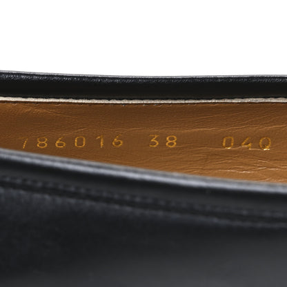 Gucci Calfskin Womens Jordaan Loafers 38 Black 10 of 11