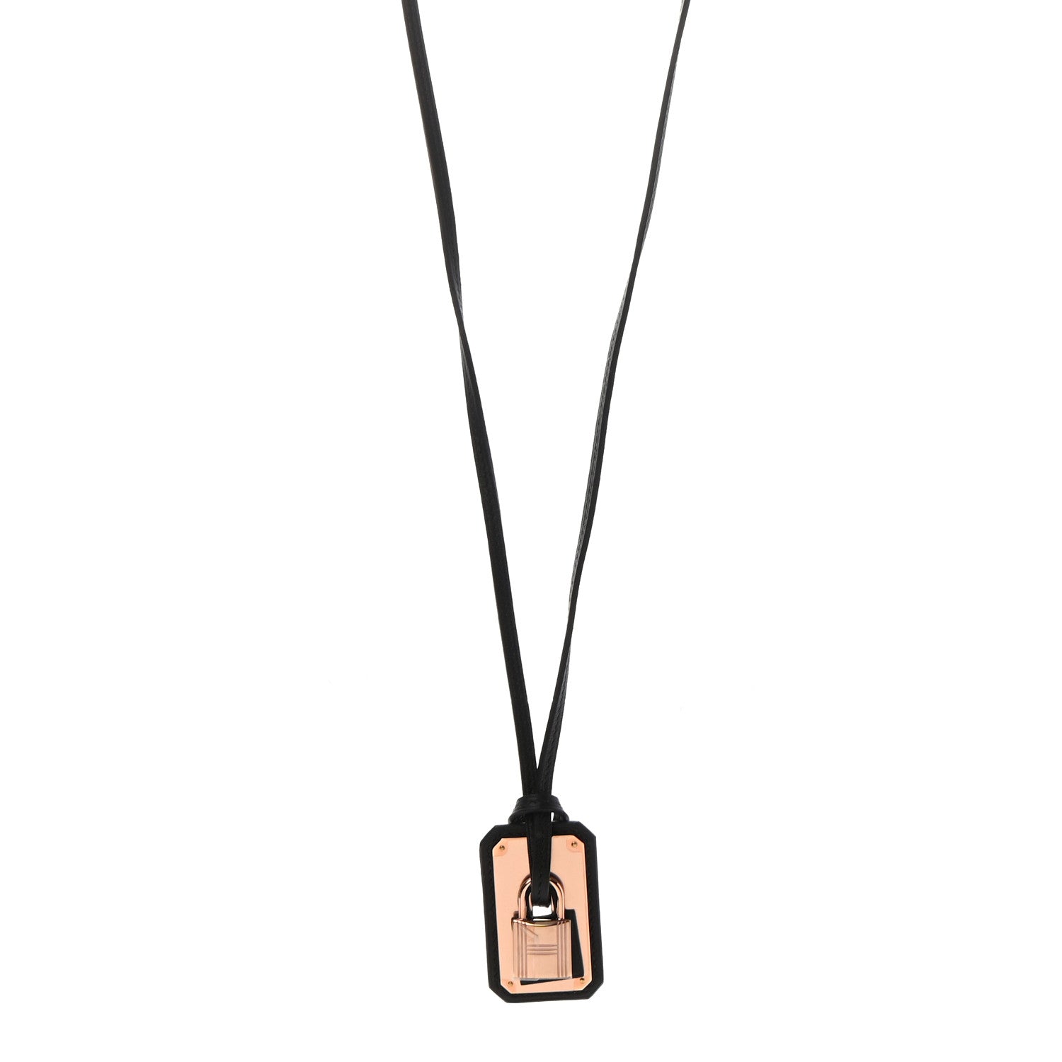 Hermes Swift Large O'Kelly Pendant Necklace Black 1 of 8