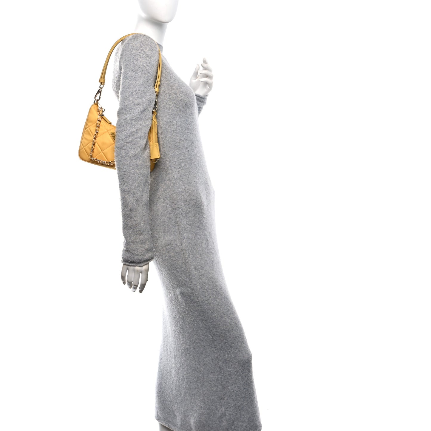 Re-Nylon Saffiano Stitched Mini Re-Edition 1995 Chaine Shoulder Bag Mais