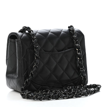 Chanel Lambskin Quilted Mini Square Flap So Black 2 of 4
