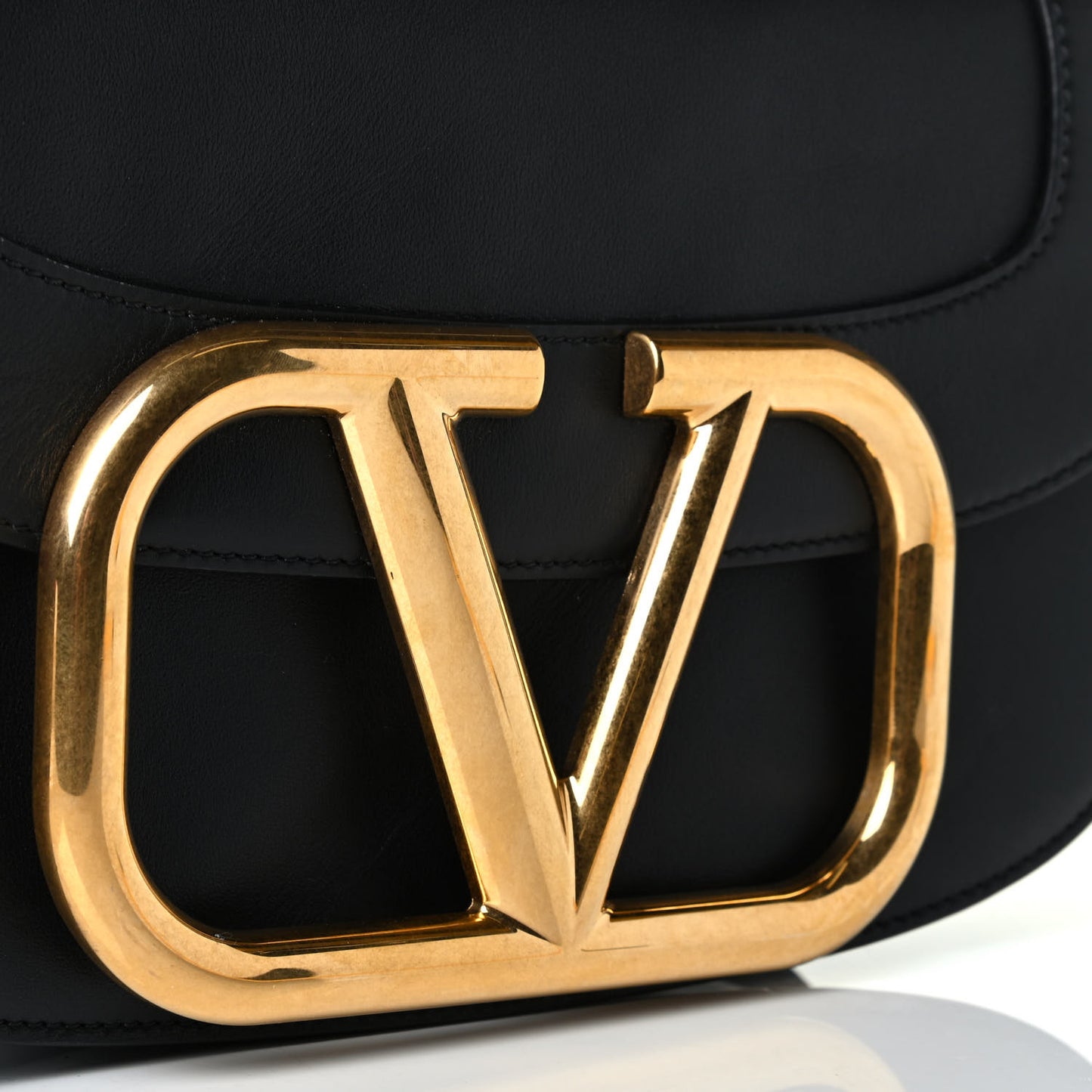 Smooth Calfskin Supervee Shoulder Bag Black