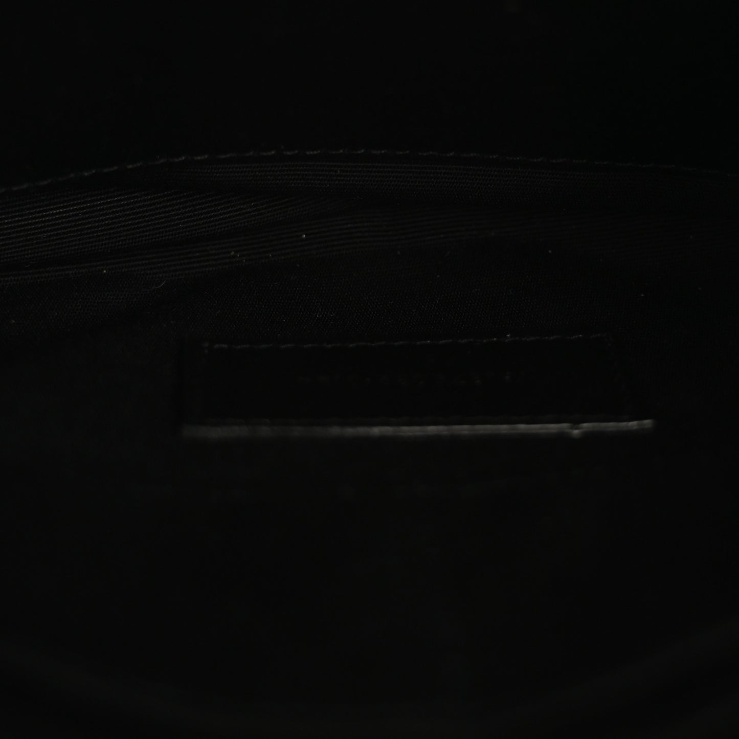 Calfskin Matelasse Chevron Monogram A5 Wristlet Black