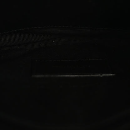 Saint Laurent Calfskin Matelasse Chevron Monogram A5 Wristlet Black 5 of 13