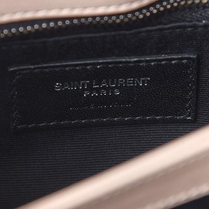 Saint Laurent Calfskin Y Quilted Monogram Toy Loulou Satchel Marble Pink 5 of 7