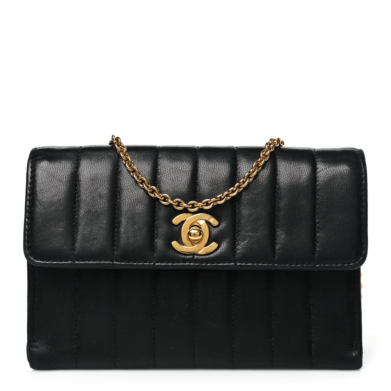 Chanel Lambskin Vertical Quilted Mini Flap Black 1 of 12
