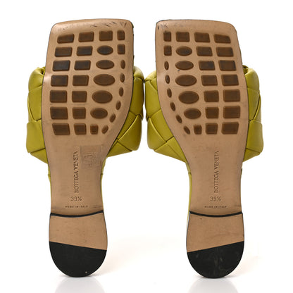 Bottega Veneta Nappa Maxi Intrecciato Lido Flat Sandals 39.5 Acid 5 of 7