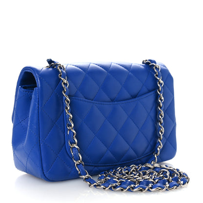 Chanel Lambskin Quilted Mini Rectangular Flap Blue 3 of 12