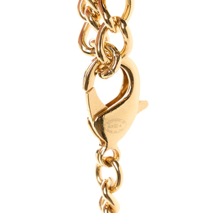 Chanel Metal Resin CC Pendant Necklace Gold 3 of 5