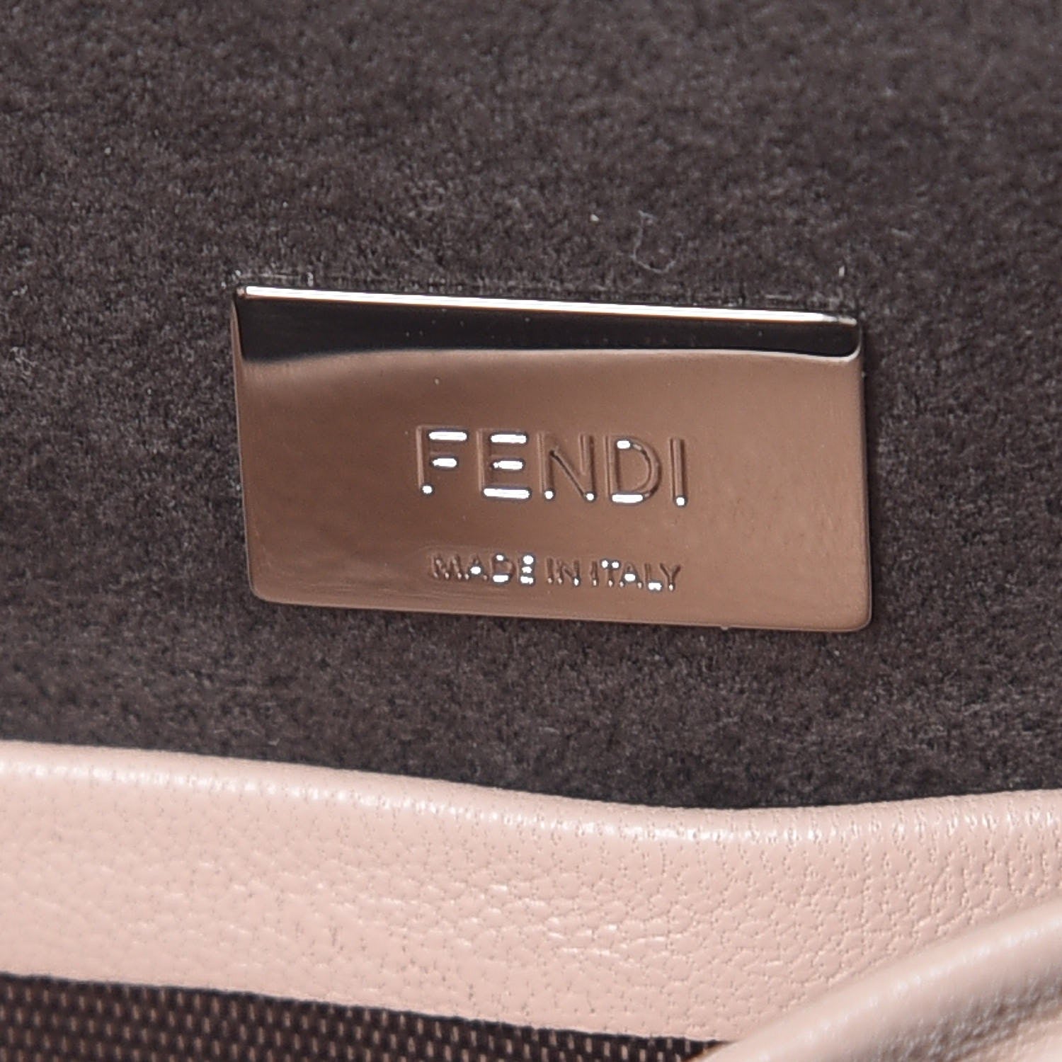 Fendi Shearling Shiny Nappa Micro Peekaboo Iconic Satchel Light Rose 5 of 8
