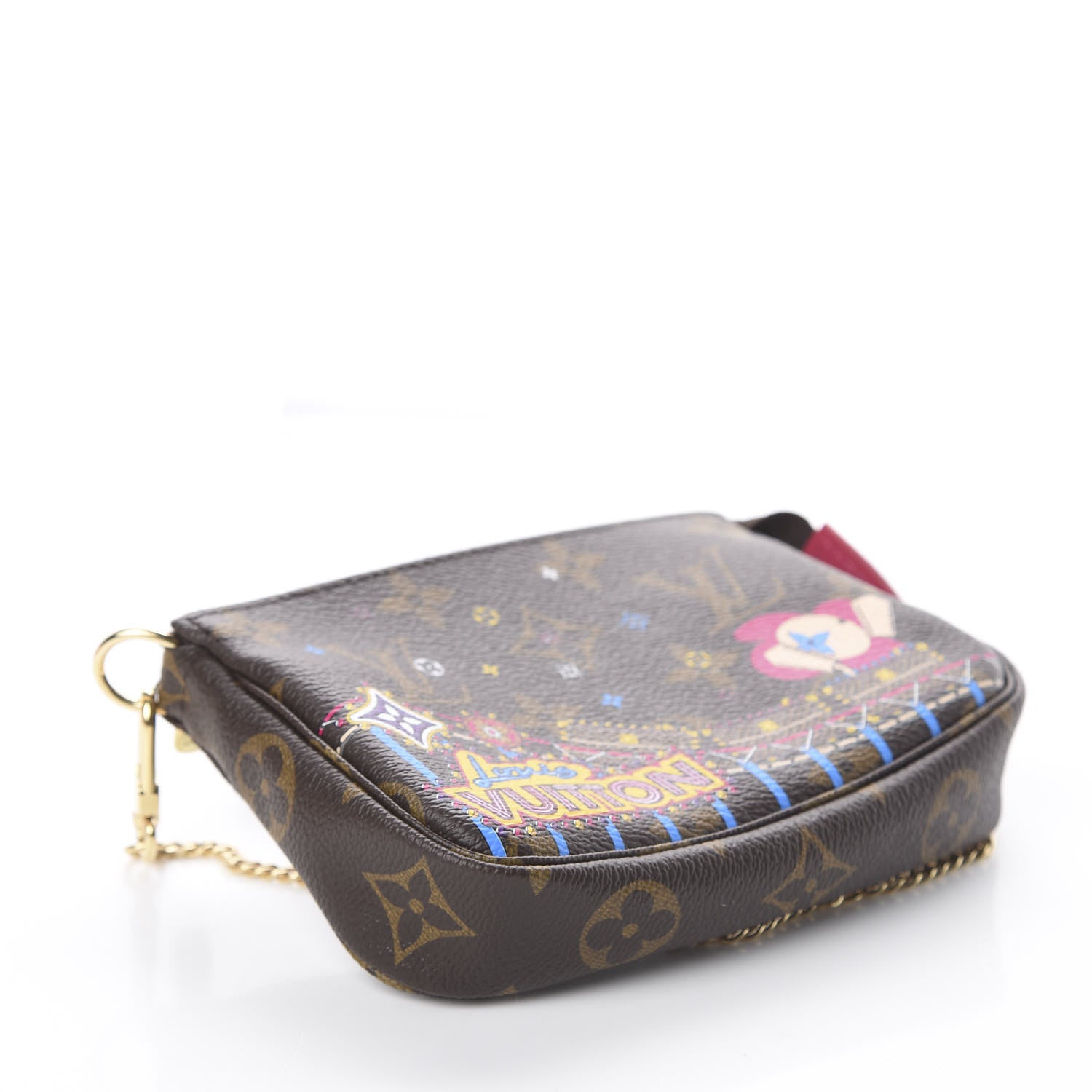 Louis Vuitton Monogram 2020 Christmas Animation Roller Coaster Mini Pochette Accessories Pivoine 3 of 6