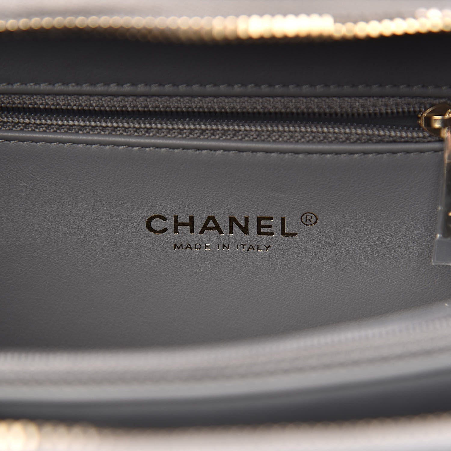 Chanel Caviar Quilted Medium CC Filigree Vanity Case Grey 6 of 11