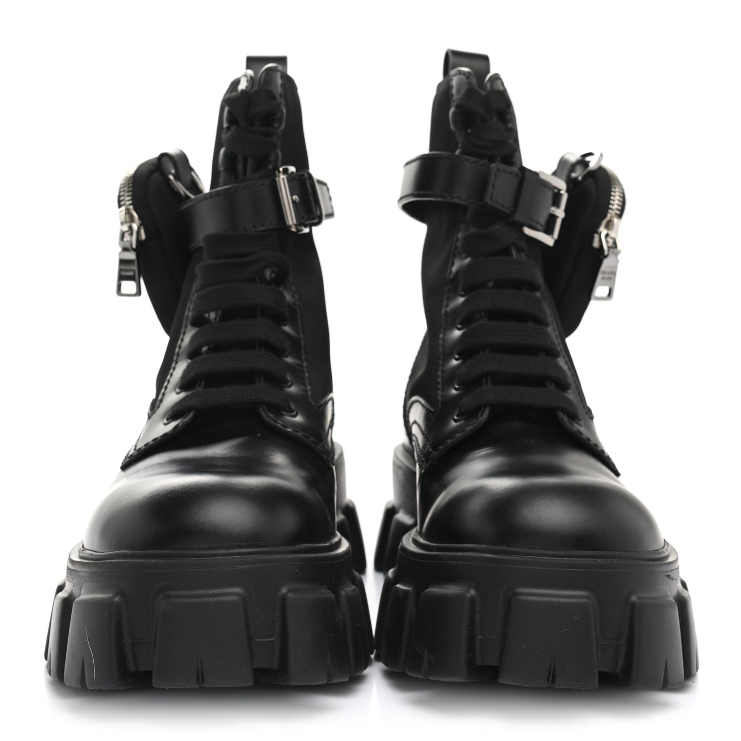 Spazzolato Rois Re-Nylon Metal Triangle Logo Mens Monolith Pouch Pocket 60mm Combat Boots 7 Black