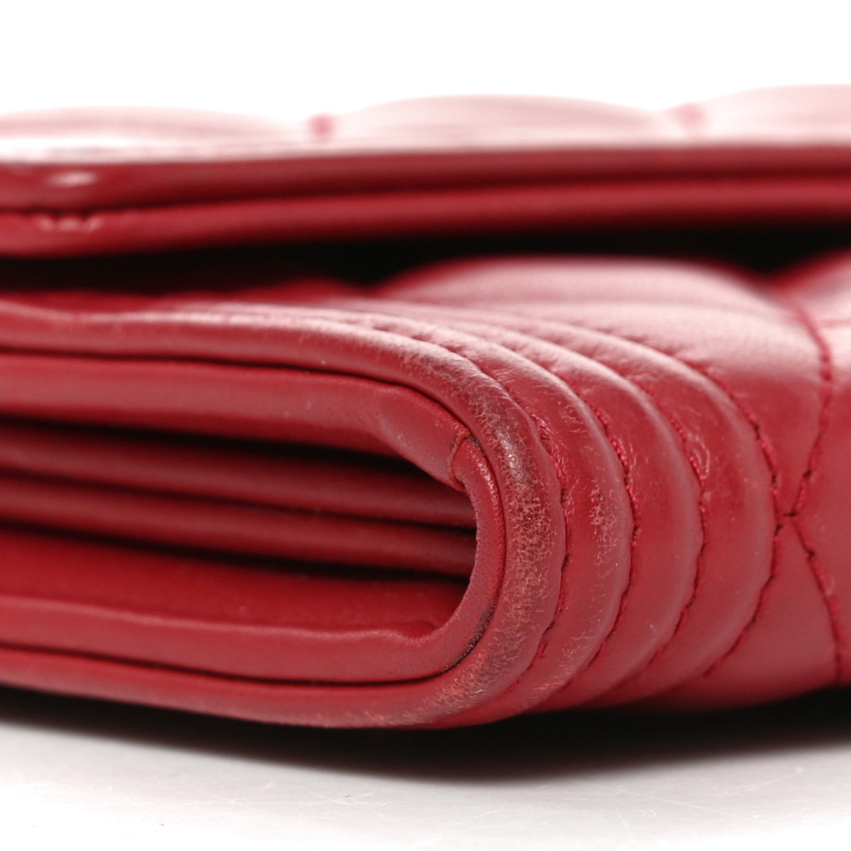 Chanel Lambskin Quilted Boy Flap Wallet Red 9 of 10