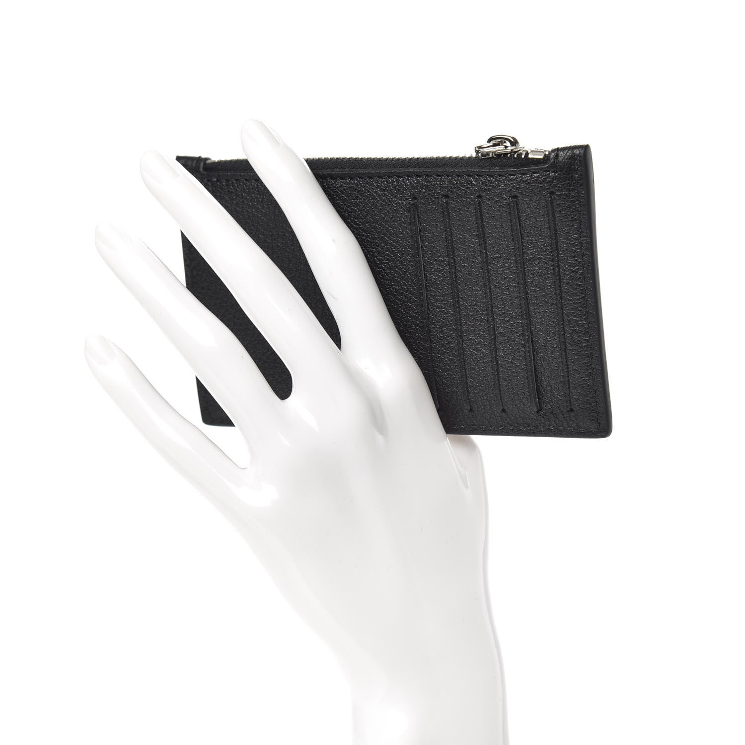Valentino Garavani Pebbled Calfskin Card Holder Black 2 of 5