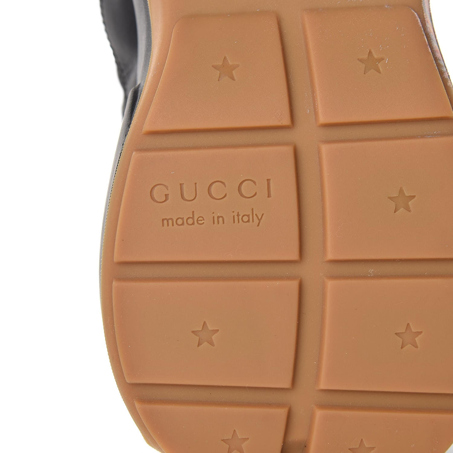 Gucci Calfskin Tiger Print Mens Rhyton Sneakers 38.5 Black 8 of 10