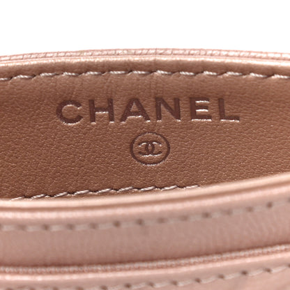 Chanel Goatskin Camellia Embossed Card Holder Light Pink 5 of 9
