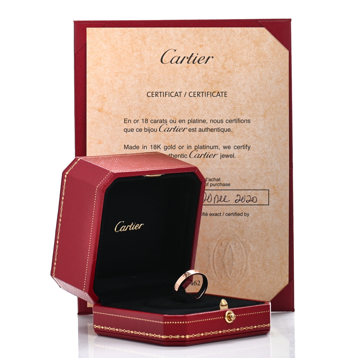 Cartier 18K Pink Gold 3.5mm LOVE Wedding Band Ring 55 7.25 5 of 5