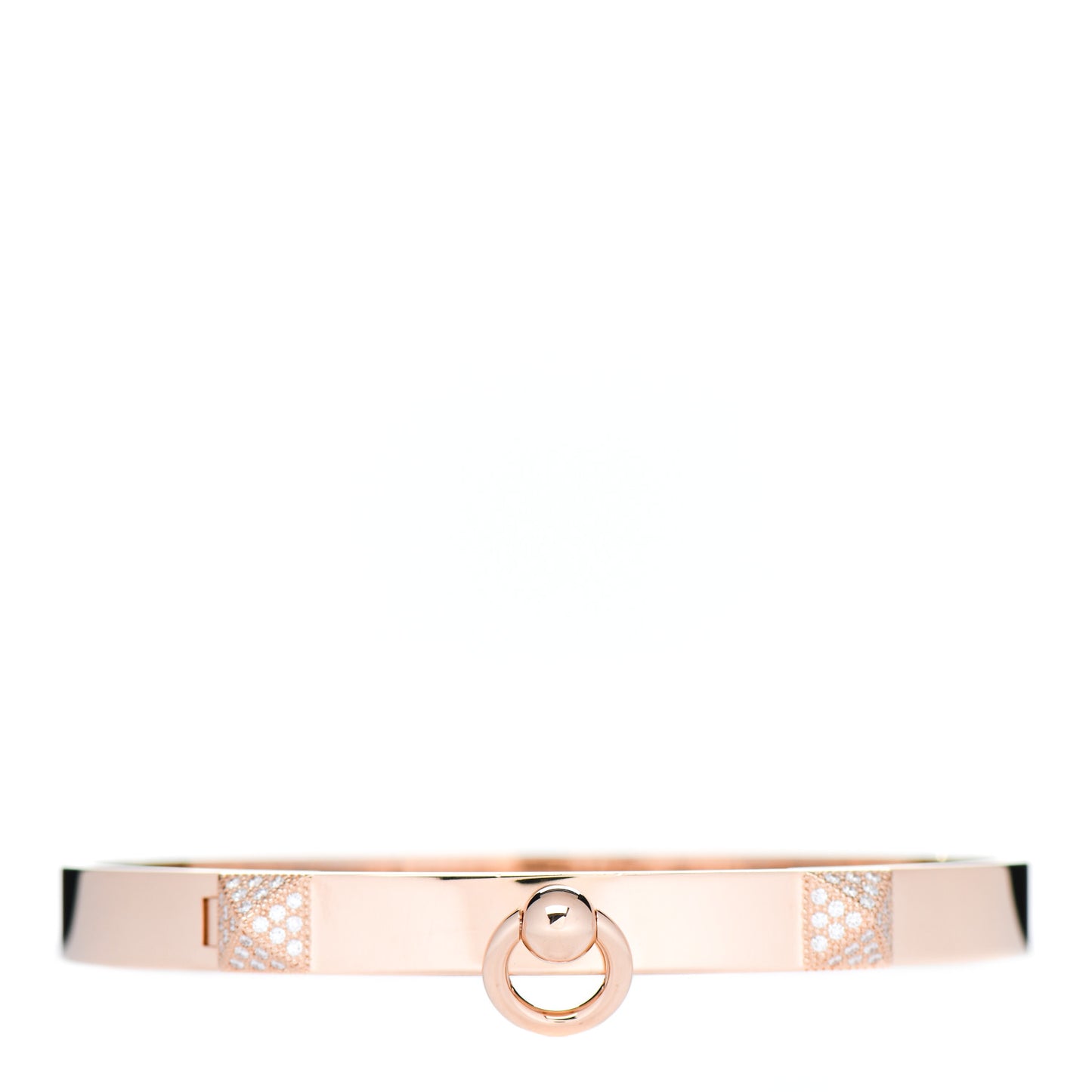 18K Rose Gold Diamond PM Collier De Chien Bracelet SH