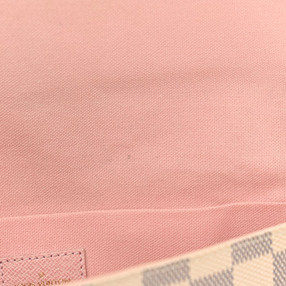 Louis Vuitton Damier Azur Pochette Felicie Chain Wallet Rose Ballerine 12 of 15