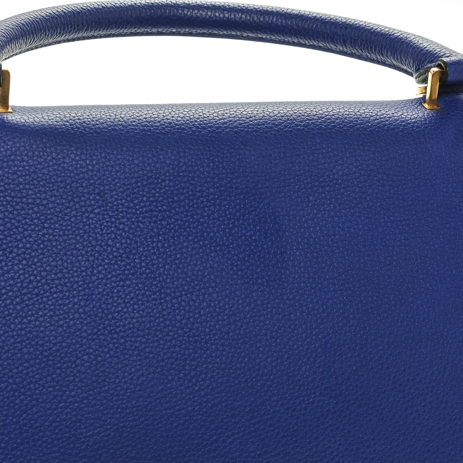 Celine Drummed Calfskin Suede Small Trapeze Indigo 7 of 7