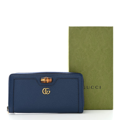 Gucci Wonka Grain Calfskin Diana Continental Wallet Blue 8 of 8