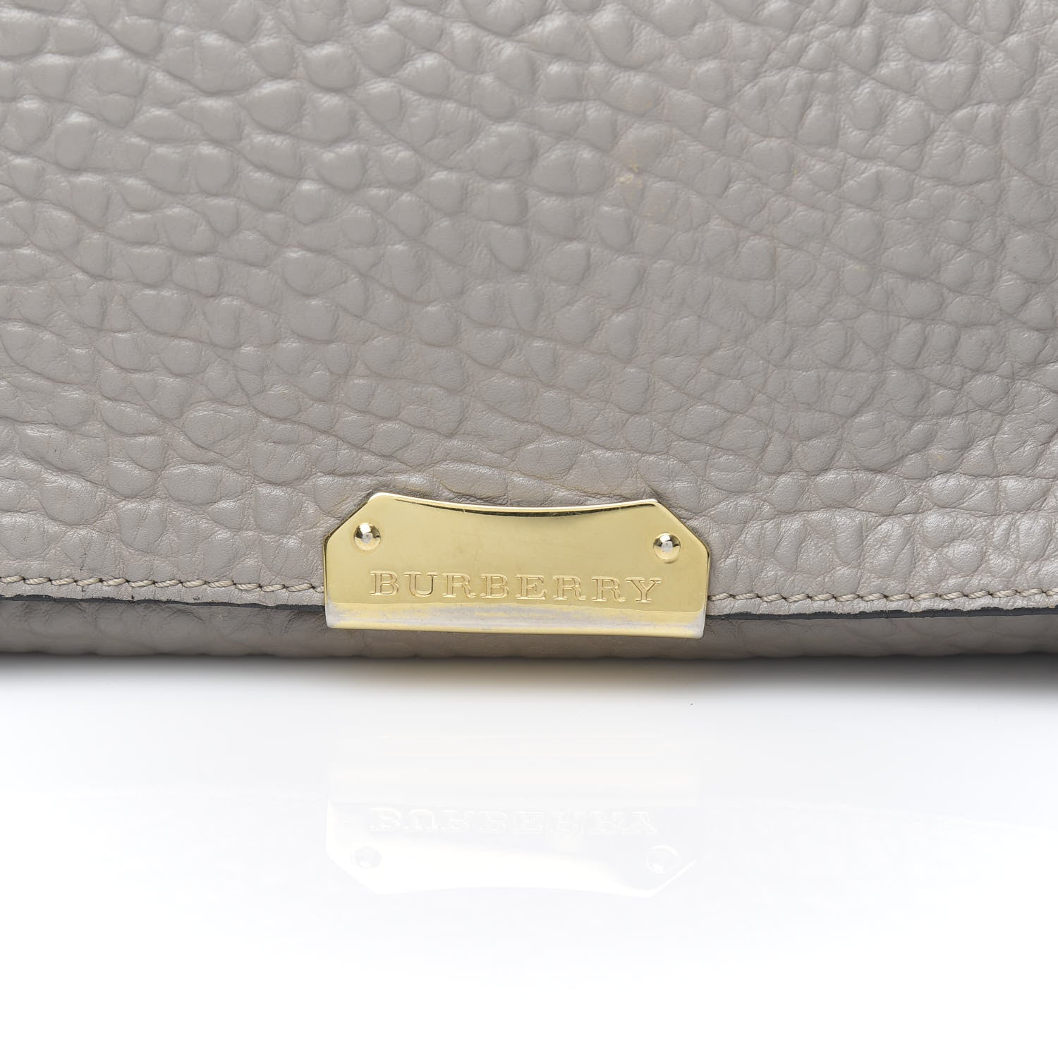 Burberry Signature Grain Medium Mildenhall Crossbody Bag Pale Grey 10 of 10
