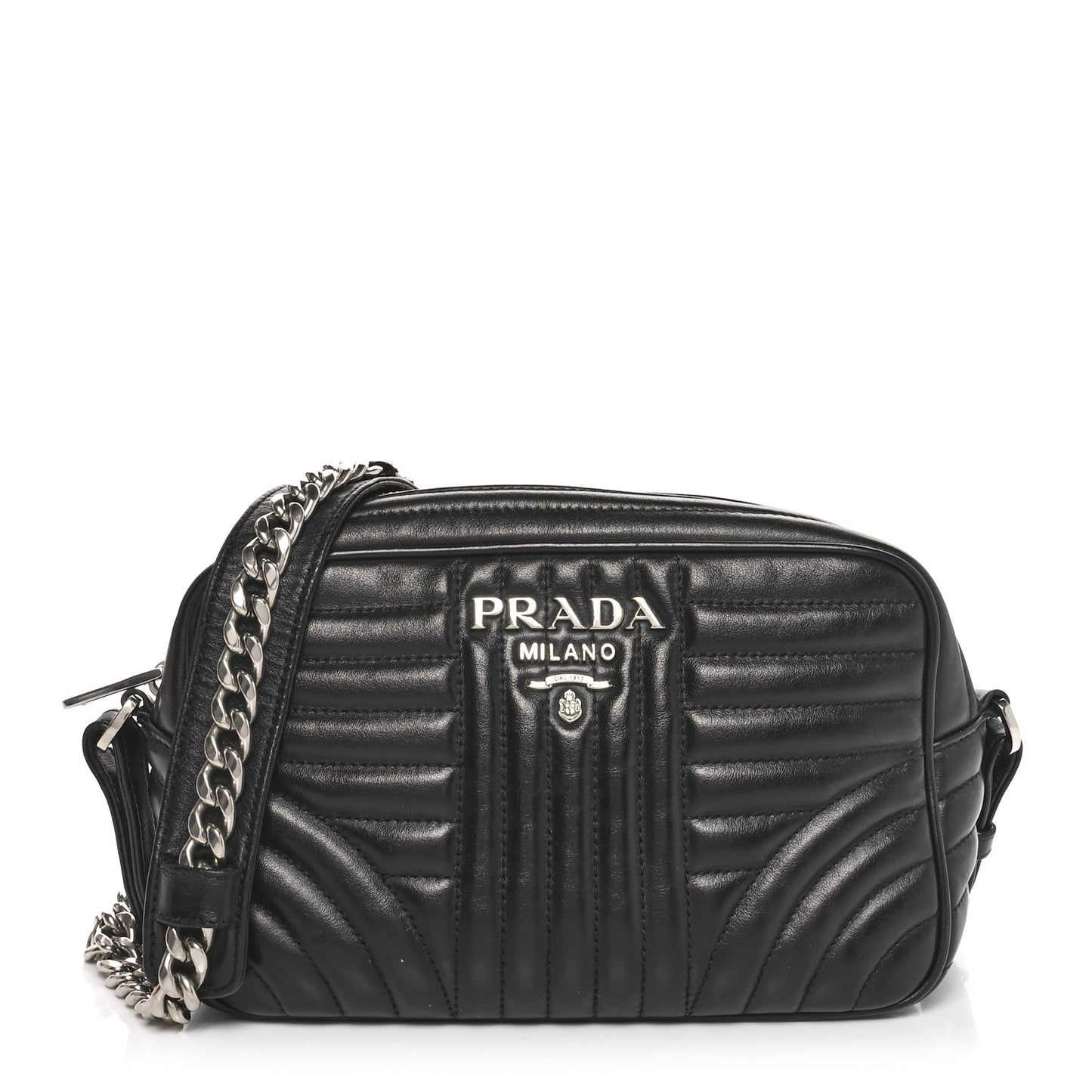 Soft Calfskin Diagramme Camera Bag Black