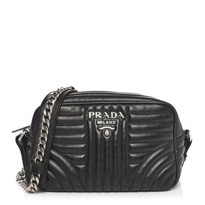 Prada Soft Calfskin Diagramme Camera Bag Black 1 of 9