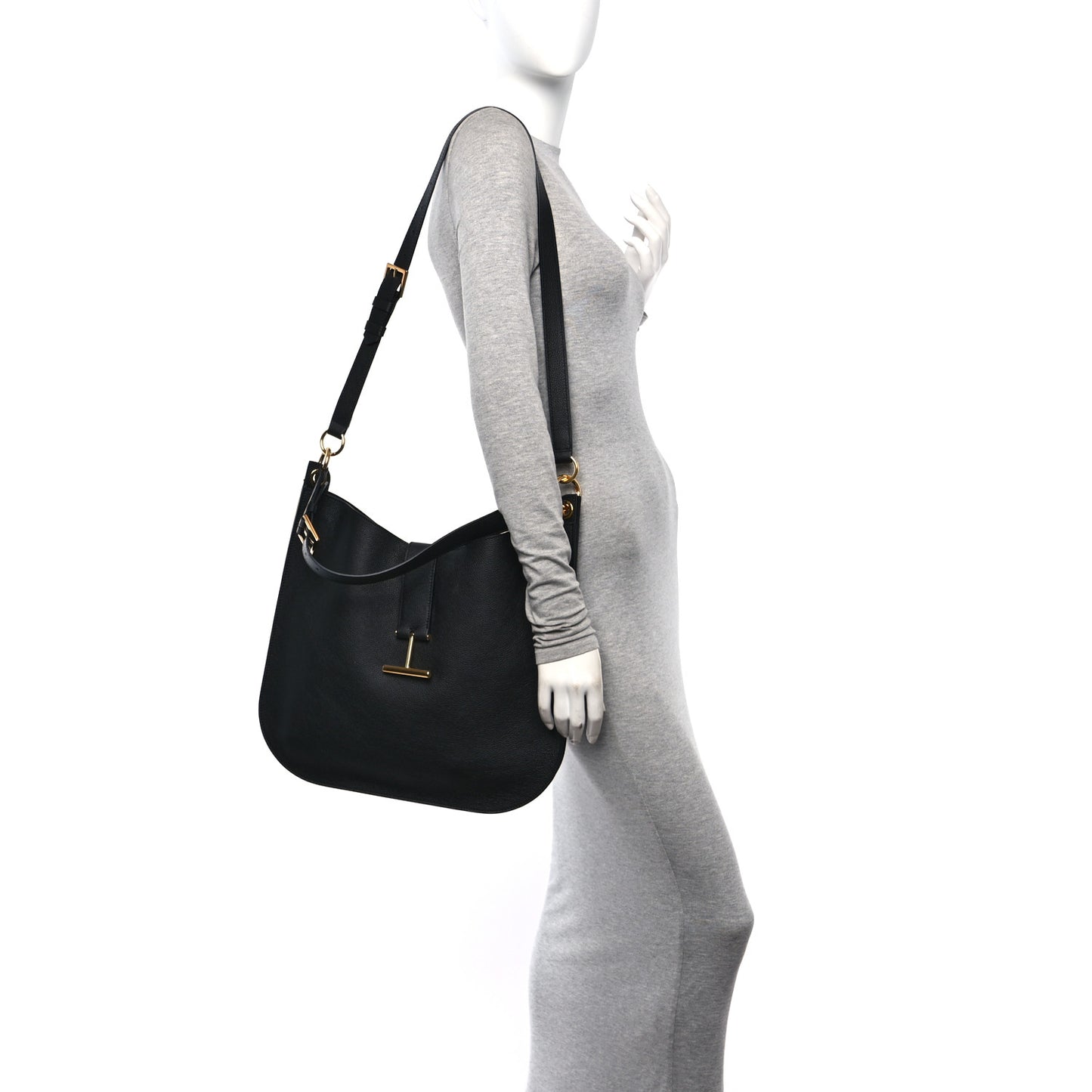 Calfskin Tara Hobo Black