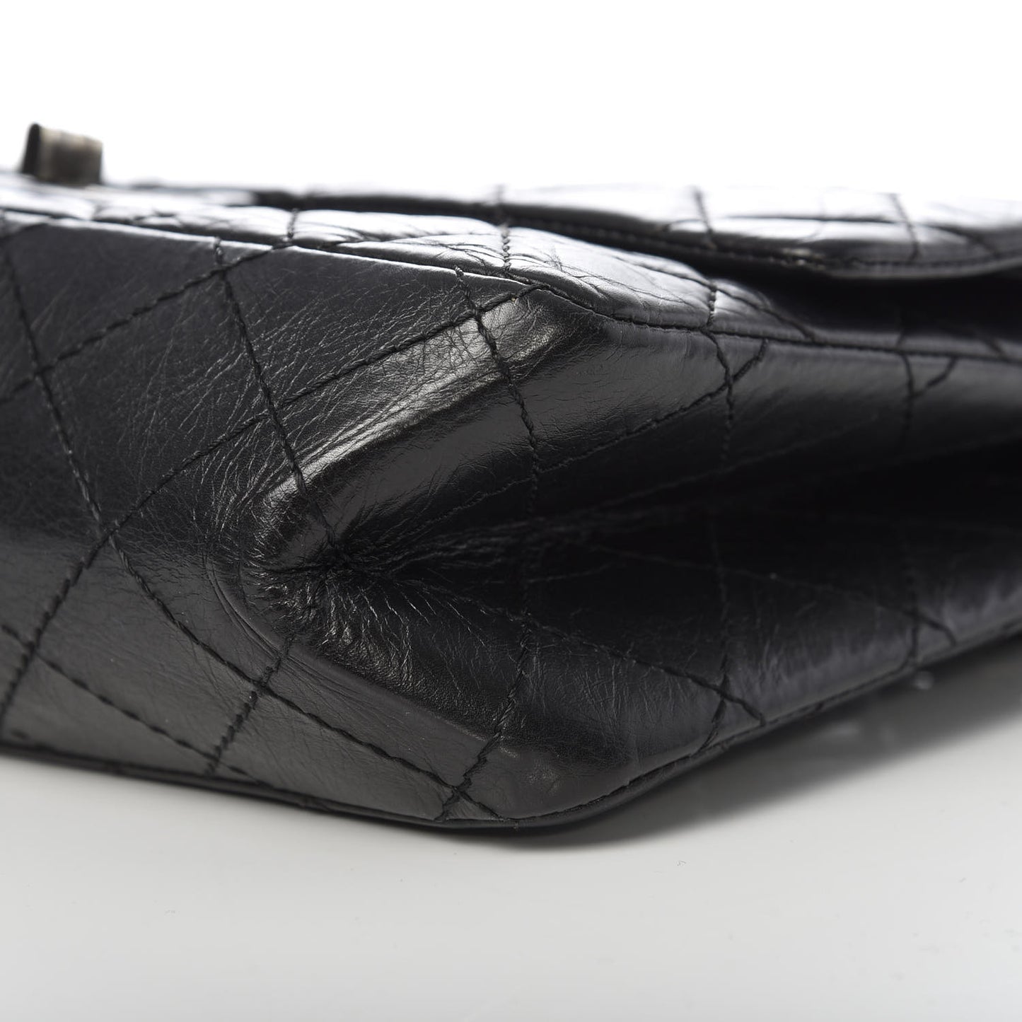 Aged Calfskin Quilted 2.55 Reissue 226 Flap Black