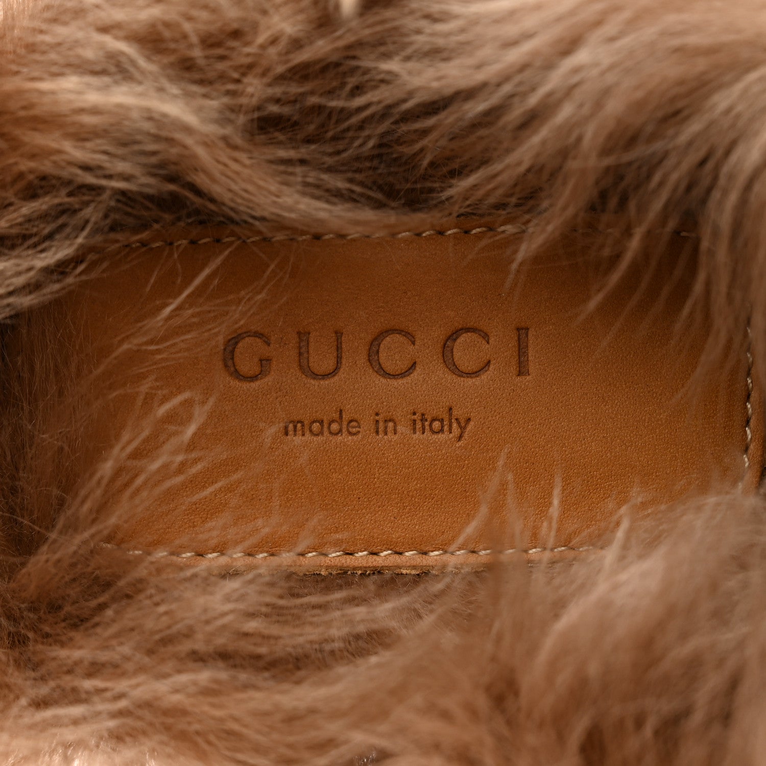 Gucci Velvet GG Monogram Fur Womens Princetown Slippers 37.5 Brown Black Natural 6 of 7