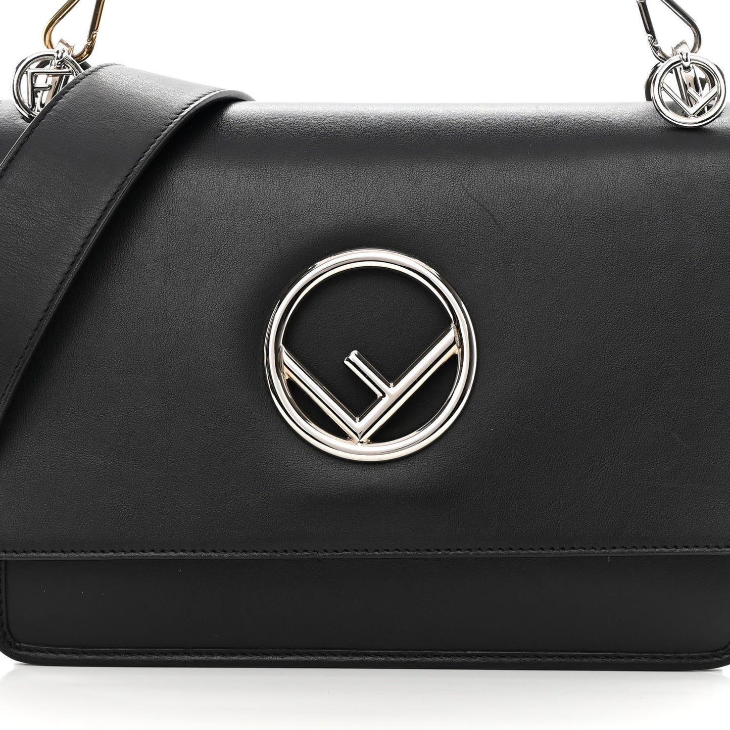 Vitello Century Opaco F is Fendi Kan I Shoulder Bag Black
