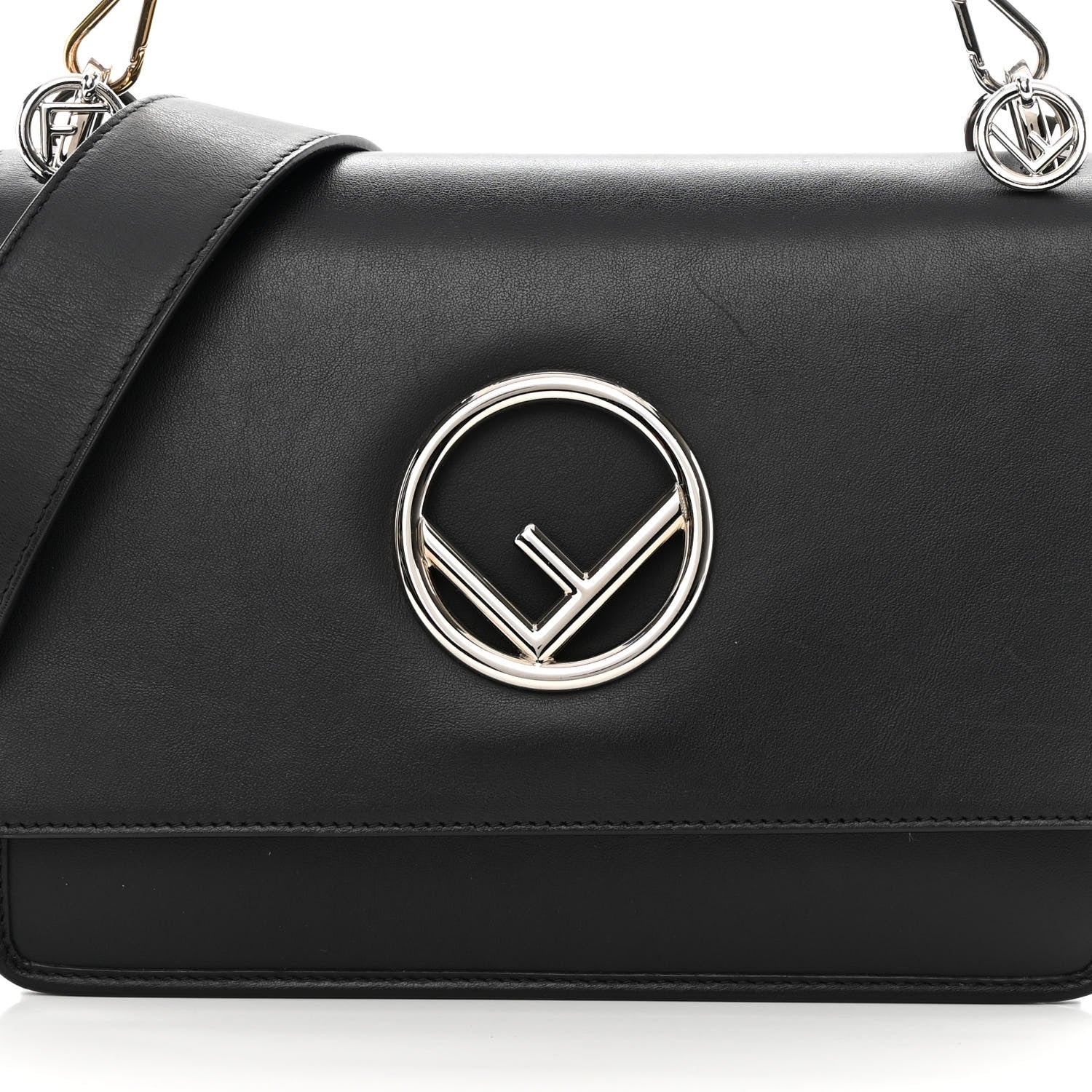 Fendi Vitello Century Opaco F is Fendi Kan I Shoulder Bag Black 8 of 16