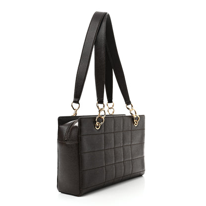 Chanel Caviar Chocolate Bar Quilted Shoulder Bag Dark Brown 2 of 10
