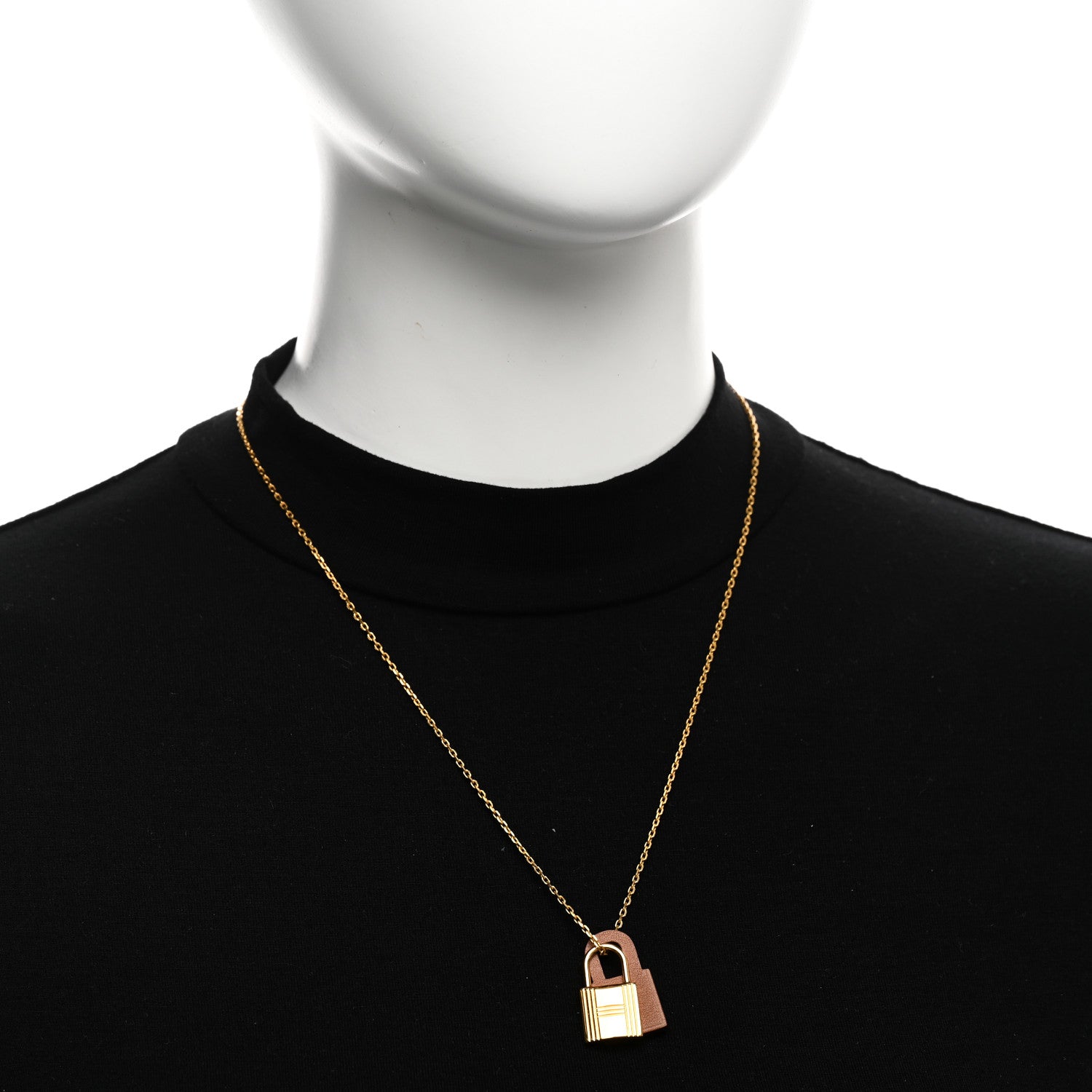 Hermes Swift Small O'Kelly Pendant Necklace Gold 2 of 6