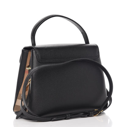 Burberry Derby Calfskin House Check Small Camberley Black 4 of 12
