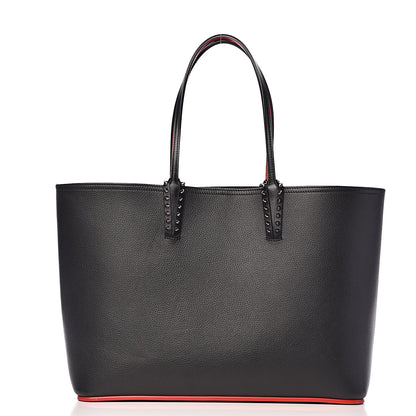 Christian Louboutin Calfskin Spikes East West Cabata Tote Black 3 of 13