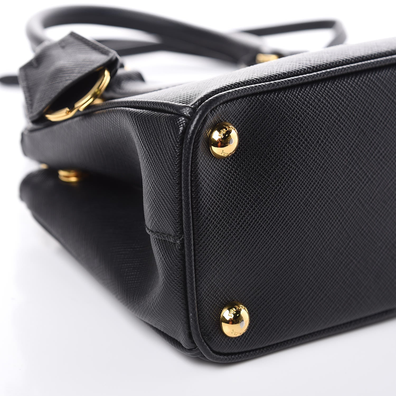Prada Saffiano Lux Mini Galleria Double Zip Tote Black 7 of 8