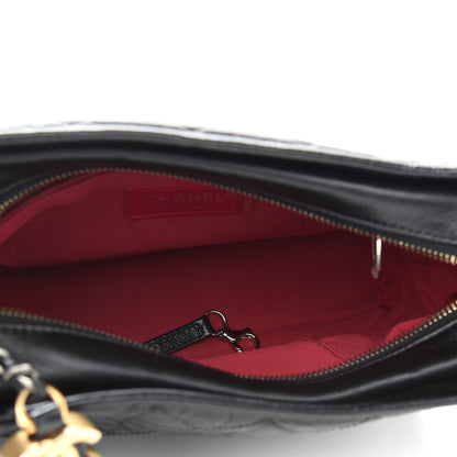 Chanel Aged Calfskin Quilted Small Gabrielle Hobo Black 4 of 8
